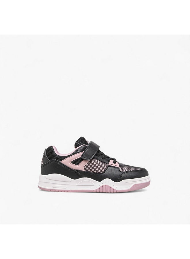 Kappa Girls' Logo Detail Sneakers with Hook and Loop Closure  - Image 3