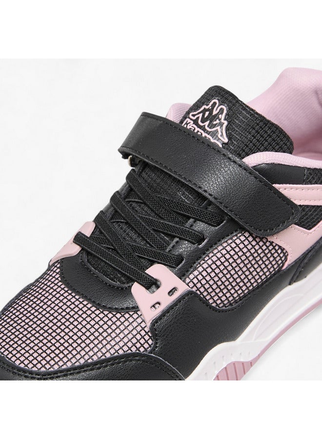 Kappa Girls' Logo Detail Sneakers with Hook and Loop Closure  - Image 4