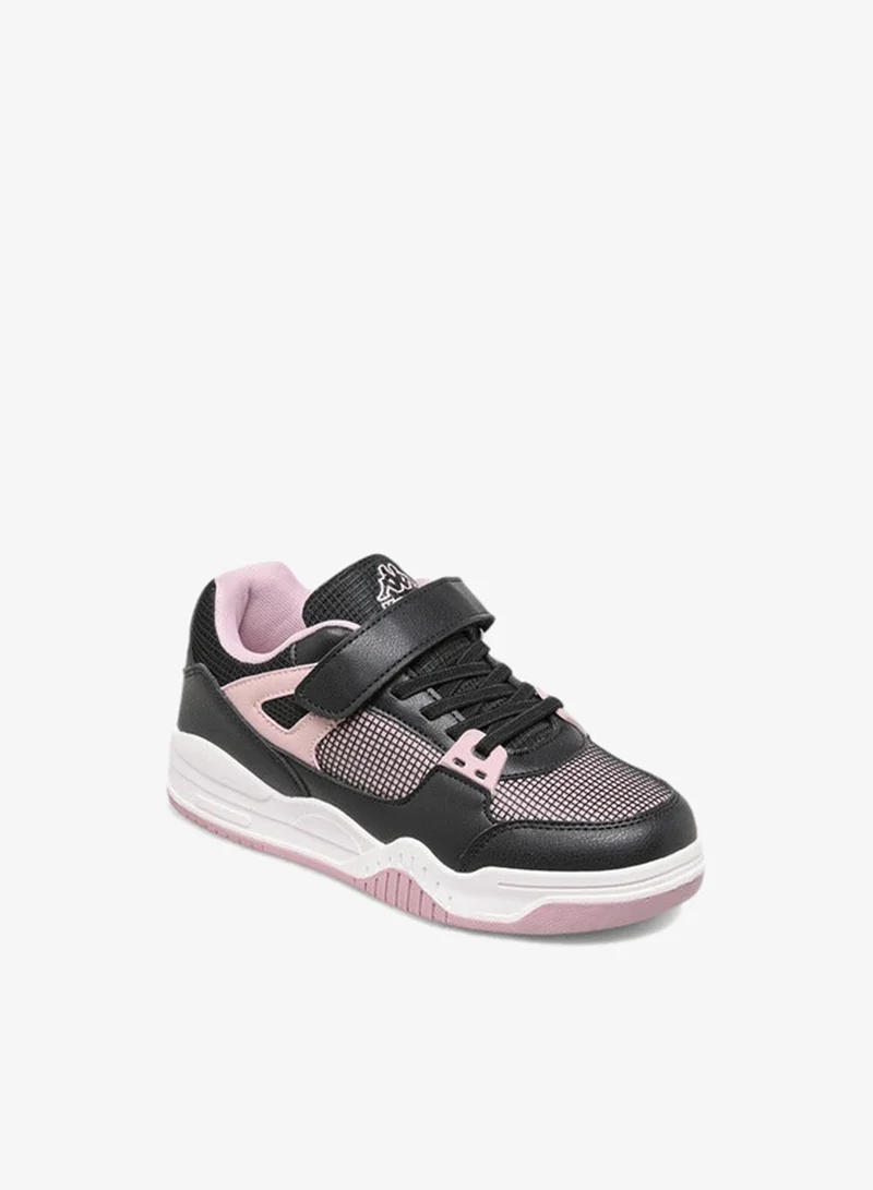 Kappa Girls' Logo Detail Sneakers with Hook and Loop Closure