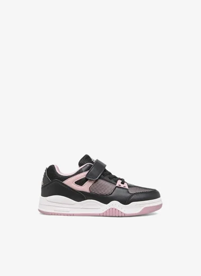 Kappa Girls' Logo Detail Sneakers with Hook and Loop Closure