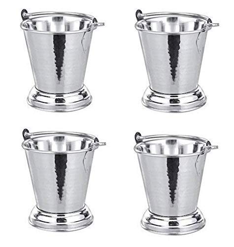 VRCT Set of 4 Mini Bucket for Serving Daal, Vegetable Raita 450 ML (Heavy) - Image 1