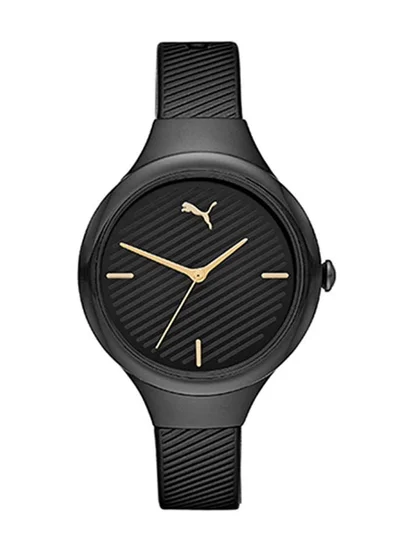 PUMA Contour Polyurethane Analog Wrist Watch for Women PU P1020-36mm-Black