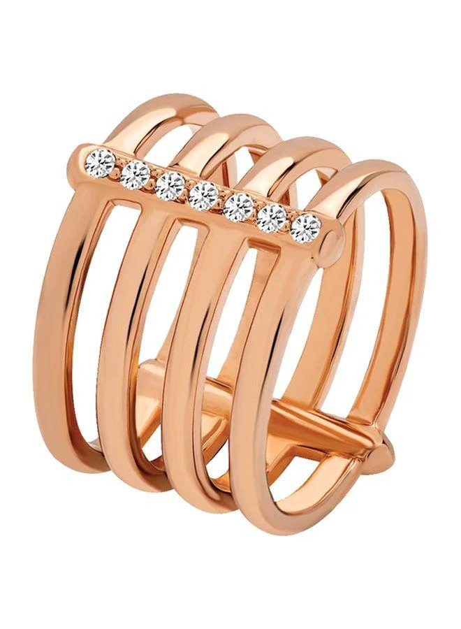 CERRUTI 1881 Rose Gold Stainless Steel Ring for Women