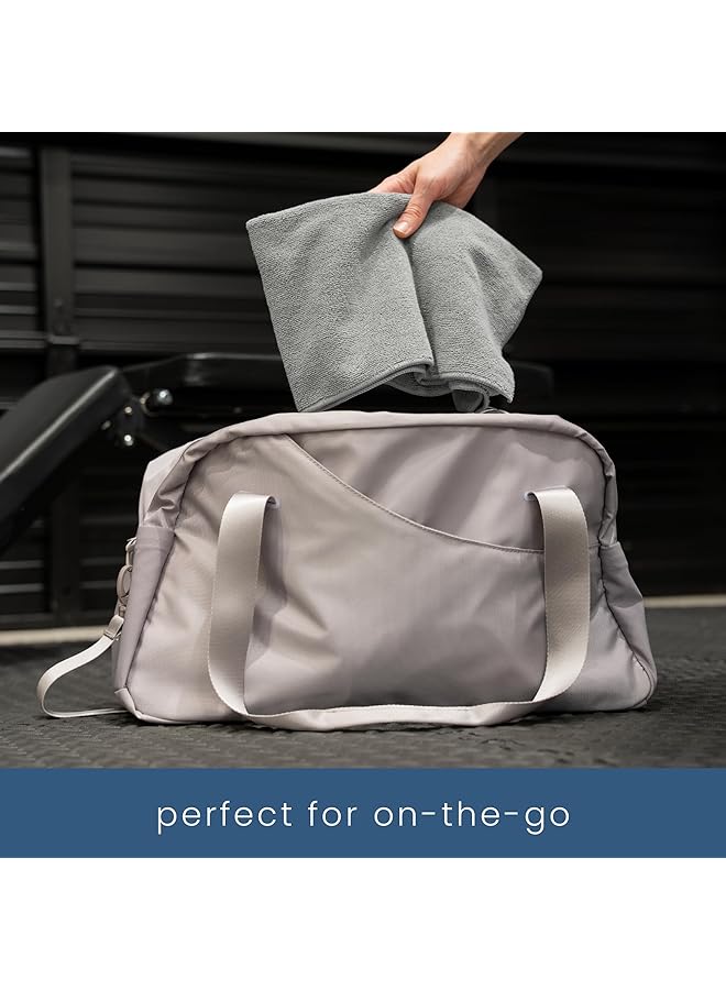 S&T INC. Microfiber Gym Towels for Sweat Yoga Sweat Towel for Home Gym Microfiber Workout Towels for Gym Grey 16 Inch x 27 Inch 6 Pack - Image 3