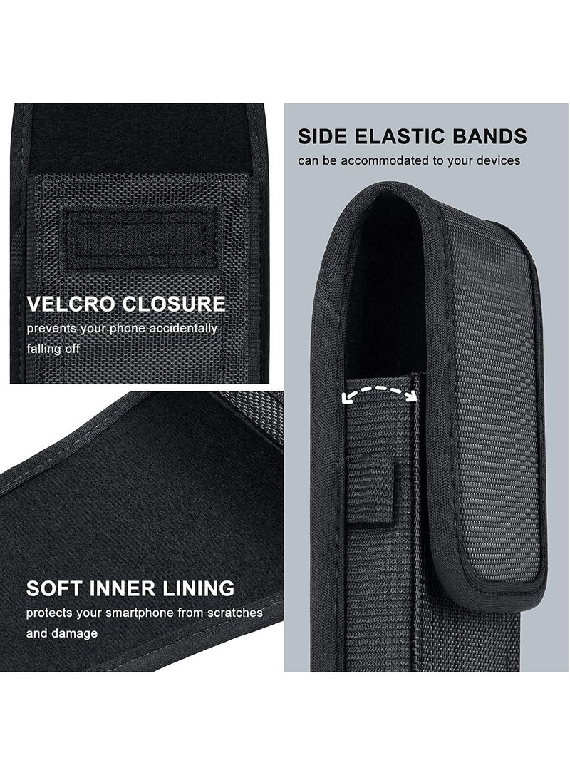 SYOSI Cell Phone Pouch, Nylon Holster Case, for Samsung Galaxy S20 S21 Plus Note 20 Ultra A21 A11 A12 A71 A72 A52 A32 S10 Lite Note 9 8 LG Stylo 6/K51, Moto/Google, X-Large - Image 2