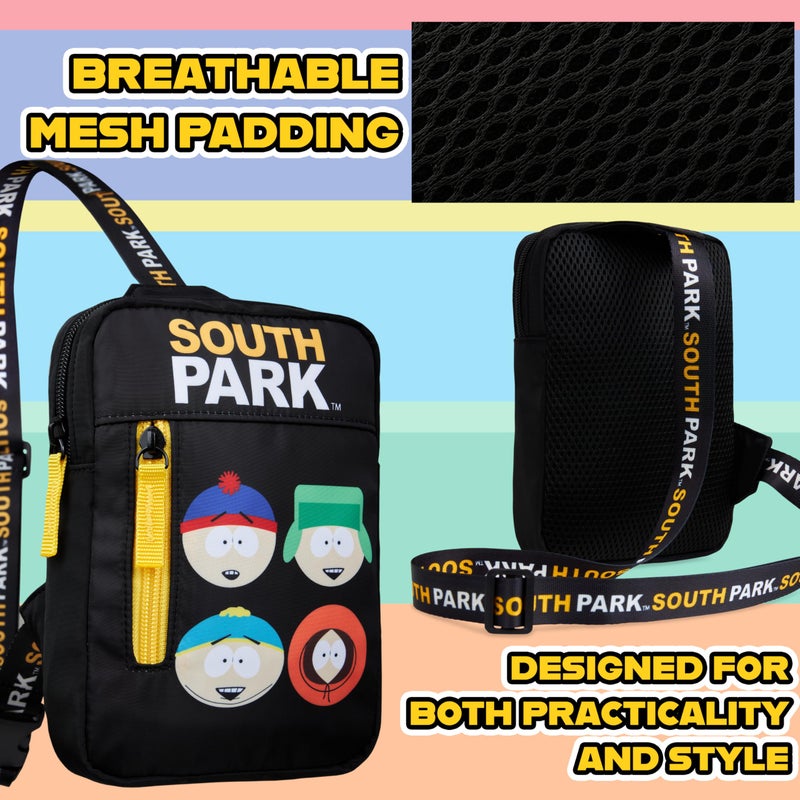 South Park Crossbody Bag for Teens Men Travel Shoulder Bag Adjustable Strap Daypack for Travel Sling Bag Vacation Festivals Wallet Phone Gifts for Men - Image 5