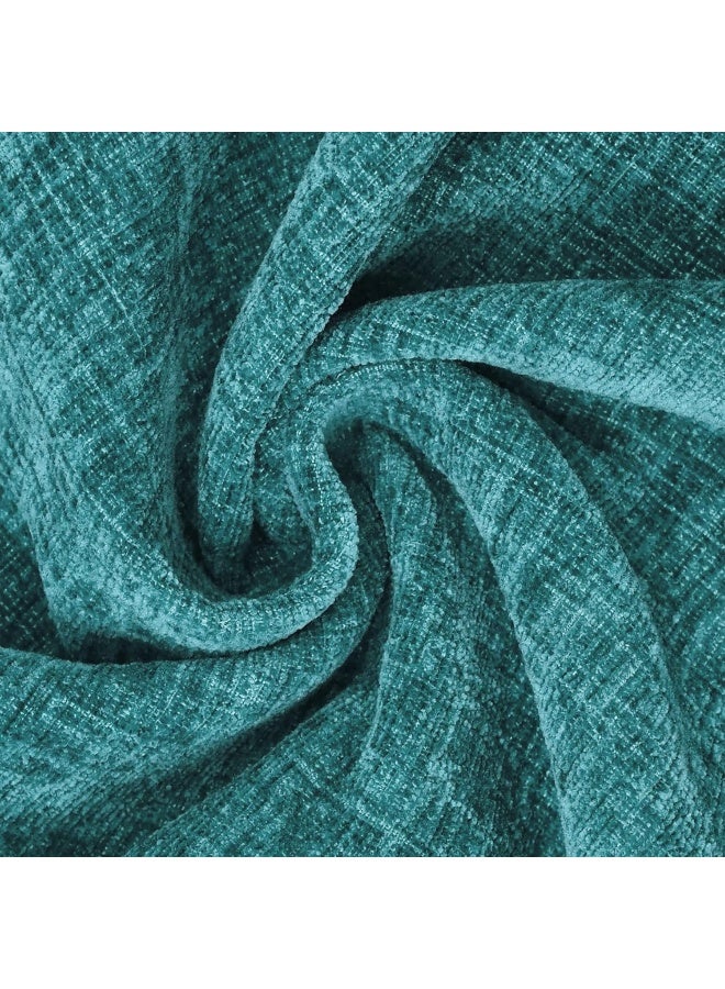 CaliTime Throw Pillow Covers Decorative 12 X 20 Inches Pack of 2 Cozy Chenille Cushion Cases for Couch Sofa Bed Living Room Home Teal - Image 4