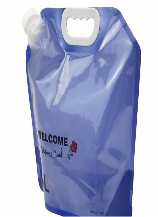 Beauenty Foldable Water Bags, Water Containers, Water Canister, Foldable, Camping, Reusable for Camping, Hiking, Picnics, Climbing, Outdoor Trips 5L (Pack of 7)  - Image 1
