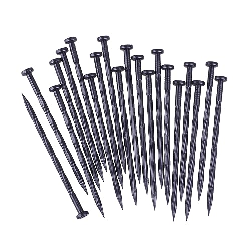 YANEYRIE Landscape Anchoring Spikes, 25PCS 8 Inch Spiral Plastic Landscape Spikes for Garden Lawn Yard, Paver, Weed Barrier, Artificial Turf (8in -25 Count) - Image 1