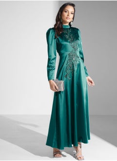 Embellished Detail Glam Dress