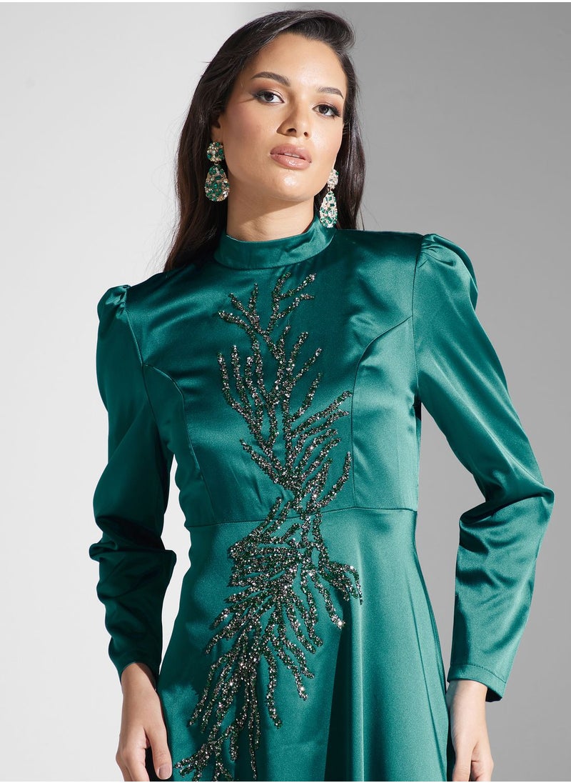 Khizana - Embellished Detail Glam Dress - Image 1
