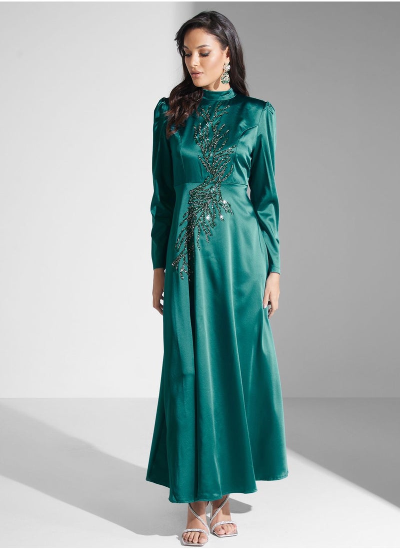 Khizana - Embellished Detail Glam Dress - Image 1