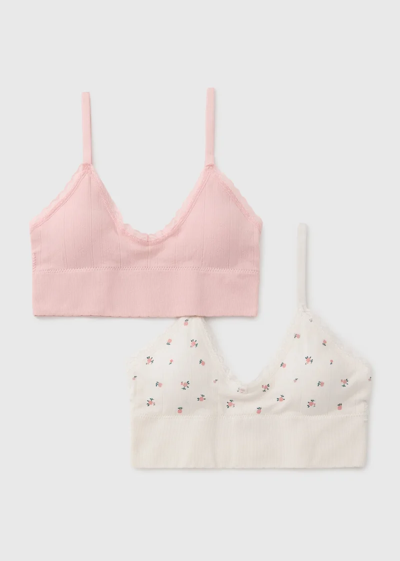 ماتلان 2 Pack Pink Seam Free Non Wired Bralettes