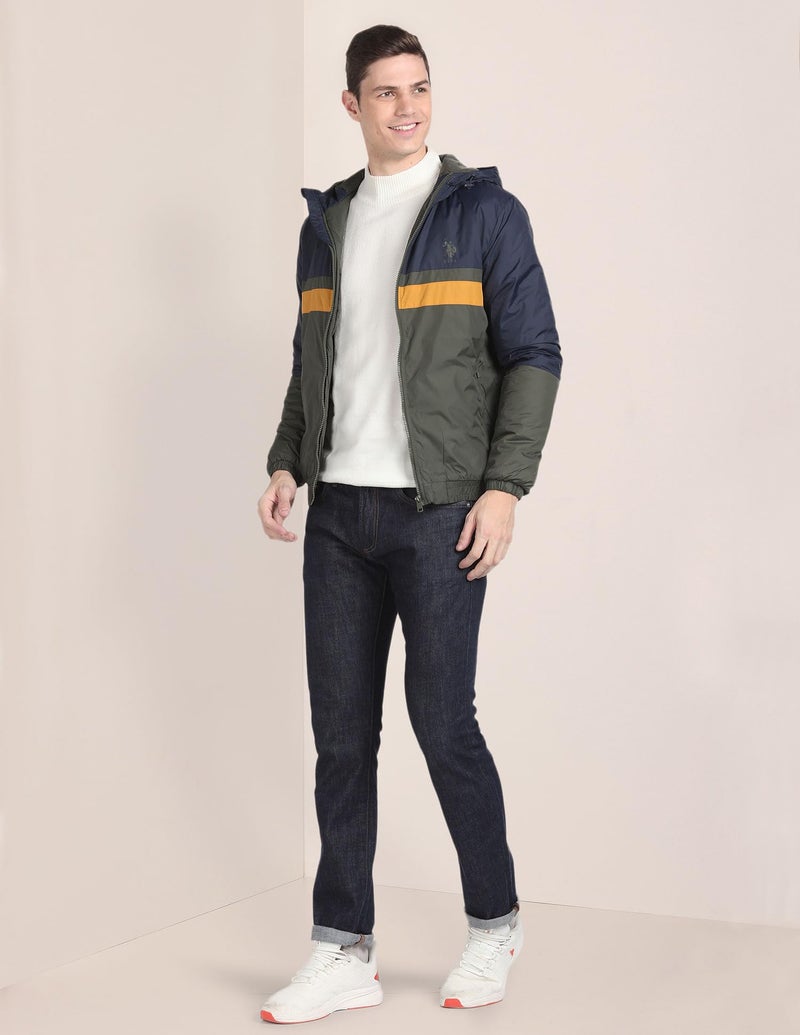 U.S. Polo Assn. Colour Block Hooded Jacket - Image 4
