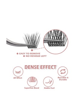 Generic Reusable False Eyelashes, 3D Curl Volume Eyelash Extension Kit 48 Reusable False Eyelashes for Original Eyelash Extension Look (Volume - 12mm)  - Image 5