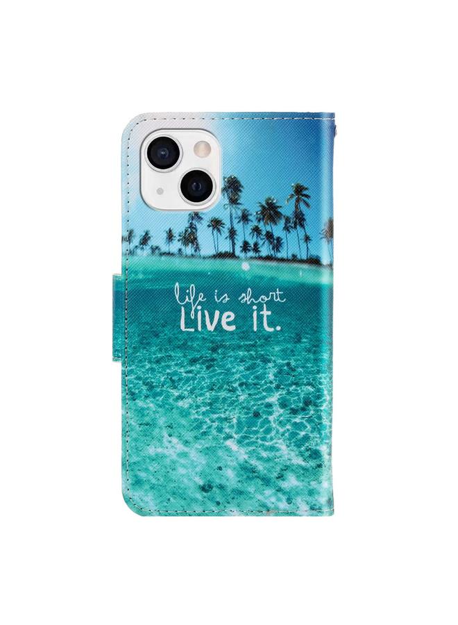 Zaboon Case For iPhone 13 3D Colored Drawing Horizontal Flip Leather Phone Case - Image 3