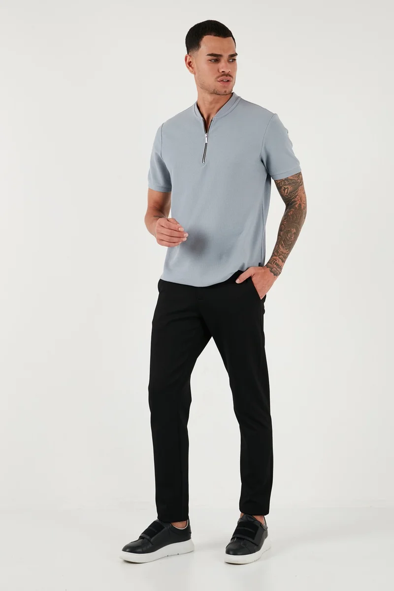 Buratti Cotton Regular Fit Half Zipper T Shirt Men's T Shirt 5902653