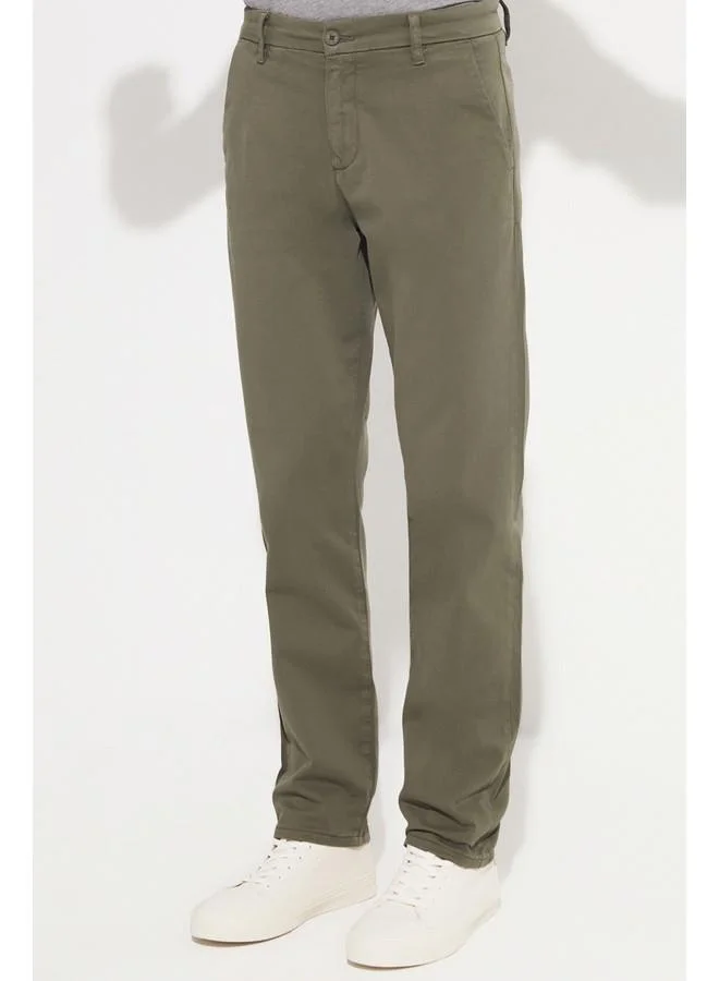JUNE June Exclusive Men Regular Fit Side Pocket Chino Trouser Khaki