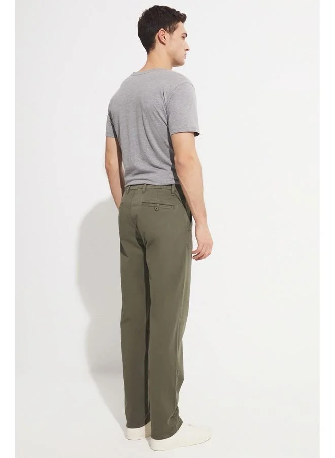 JUNE June Exclusive Men Regular Fit Side Pocket Chino Trouser Khaki