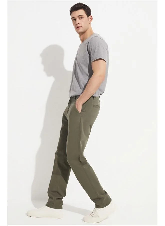 JUNE June Exclusive Men Regular Fit Side Pocket Chino Trouser Khaki