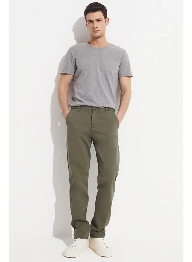 JUNE June Exclusive Men Regular Fit Side Pocket Chino Trouser Khaki