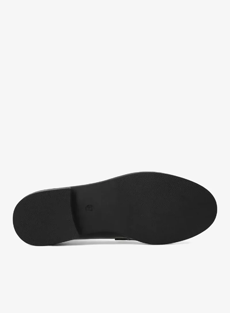 MEXX BLACK Metallic Accent Slip-On Loafers for Women | Best Price UAE