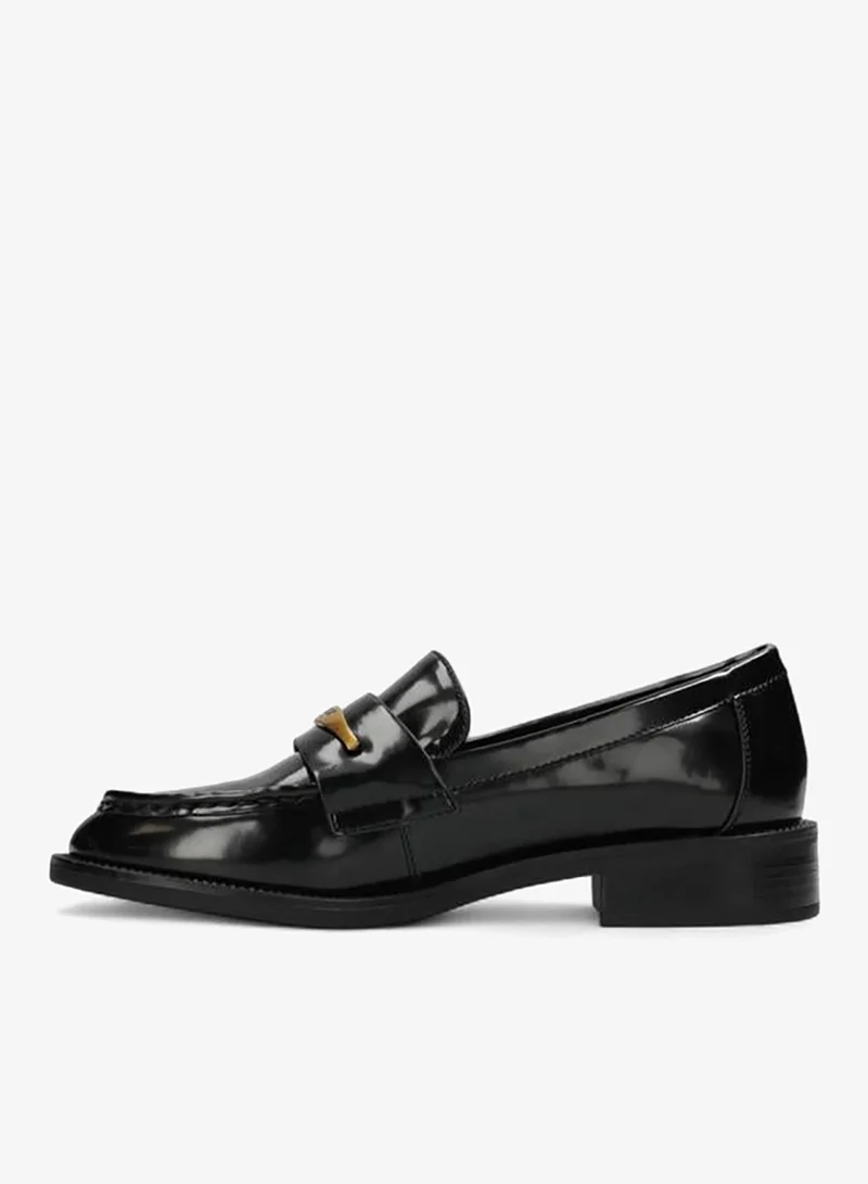 MEXX BLACK Metallic Accent Slip-On Loafers for Women | Best Price UAE