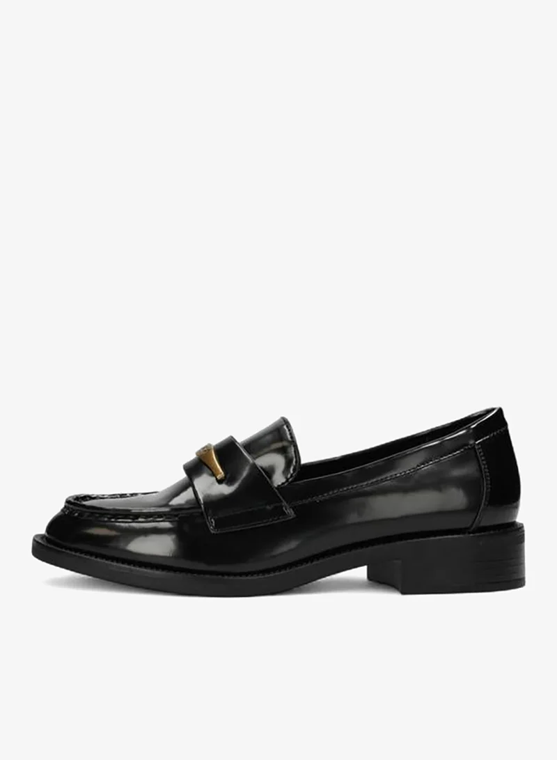 MEXX BLACK Metallic Accent Slip-On Loafers for Women | Best Price UAE