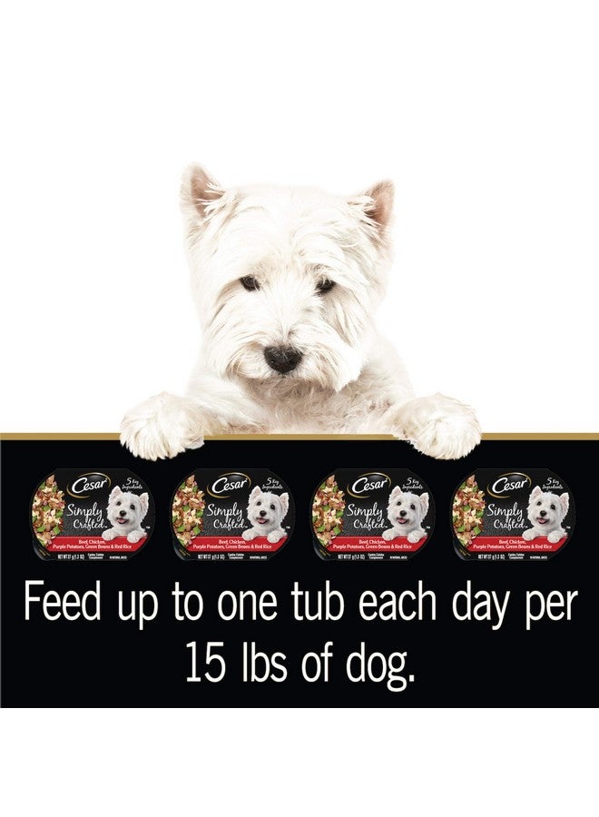 CESAR SIMPLY CRAFTED Adult Soft Wet Dog Food Meal Topper Beef, Chicken, Purple Potatoes, Green Beans & Red Rice, 1.3 oz. Tubs, (Pack of 10) - Image 5