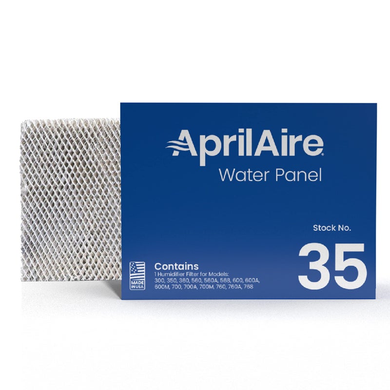فلتر استبدال لوحة الماء AprilAire 35 لجهاز ترطيب الهواء المنزلي AprilAire الطرازات 300 350 360 560 560A 568 600 600A 600M 700 700A 700M 760 760A 768 عبوة من 10