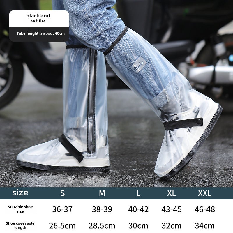 Non-Slip Thick Rain Boot Protectors N15 White [increase 48 yards]] 