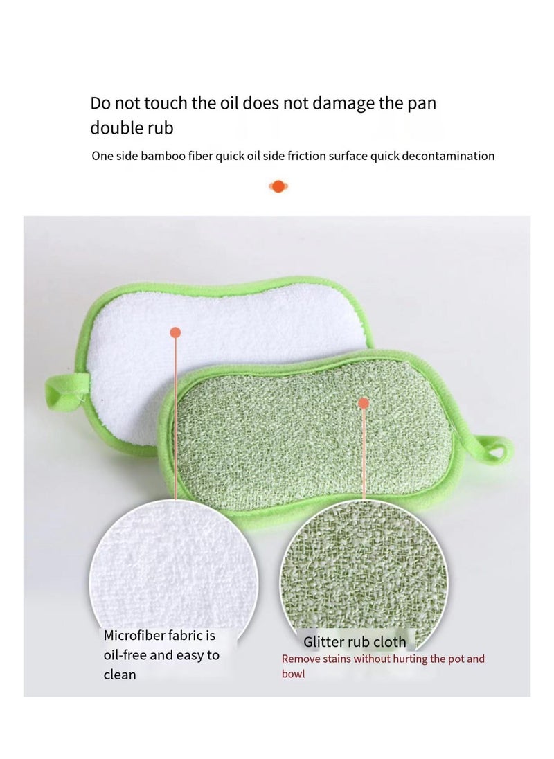 Generic - 2pcs Kitchen Dish Sponge Scrubber Non Scratch, Dishcloth No Odor Reusable Washable Multipurpose Scrub Pads - Image 1