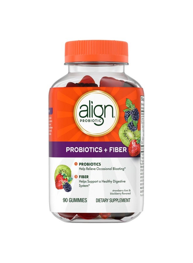 ألاين Align Probiotic، بروبيوتيك + ألياف، تساعد البروبيوتيك على تخفيف الانتفاخ العرضي*، تساعد الألياف على دعم صحة الجهاز الهضمي*، العلامة التجارية الأولى للبروبيوتيك التي يوصي بها الأطباء‡، 90 علكة - Image 1