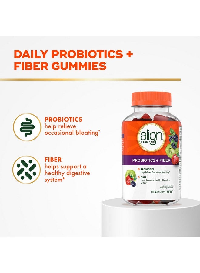 ألاين Align Probiotic، بروبيوتيك + ألياف، تساعد البروبيوتيك على تخفيف الانتفاخ العرضي*، تساعد الألياف على دعم صحة الجهاز الهضمي*، العلامة التجارية الأولى للبروبيوتيك التي يوصي بها الأطباء‡، 90 علكة - Image 2