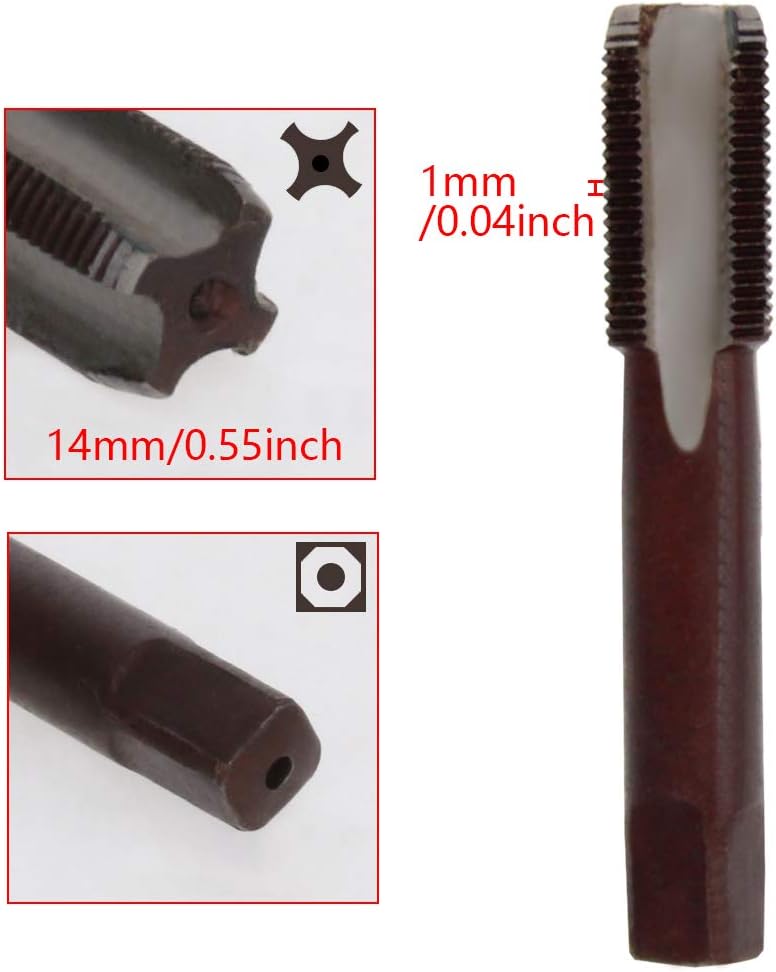 Utoolmart Metric Hand Tap M14 Thread 1 Pitch H2 Alloy Tool Steel 1 Pcs - Image 1