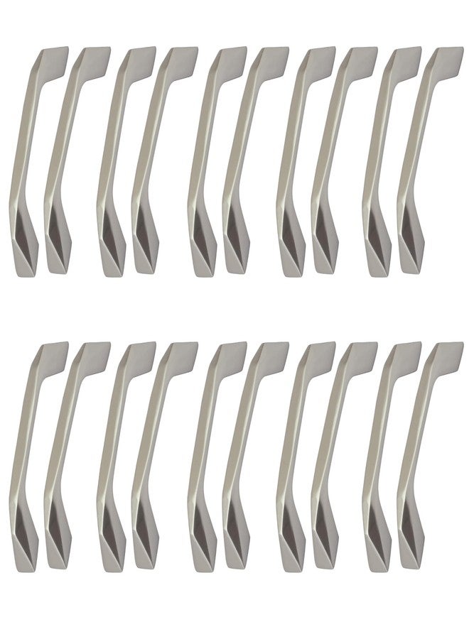 Atom 4.7 inches Zinc Cabinet Pull Handle | Silver Satin Finish | Office Wardrobe Furniture Kitchen Drawer Push Bar, 229, Pack of 20 - Image 1
