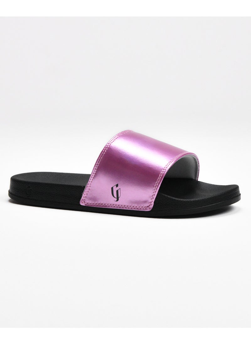 Shiny Upper Padding slide slipper For Women
