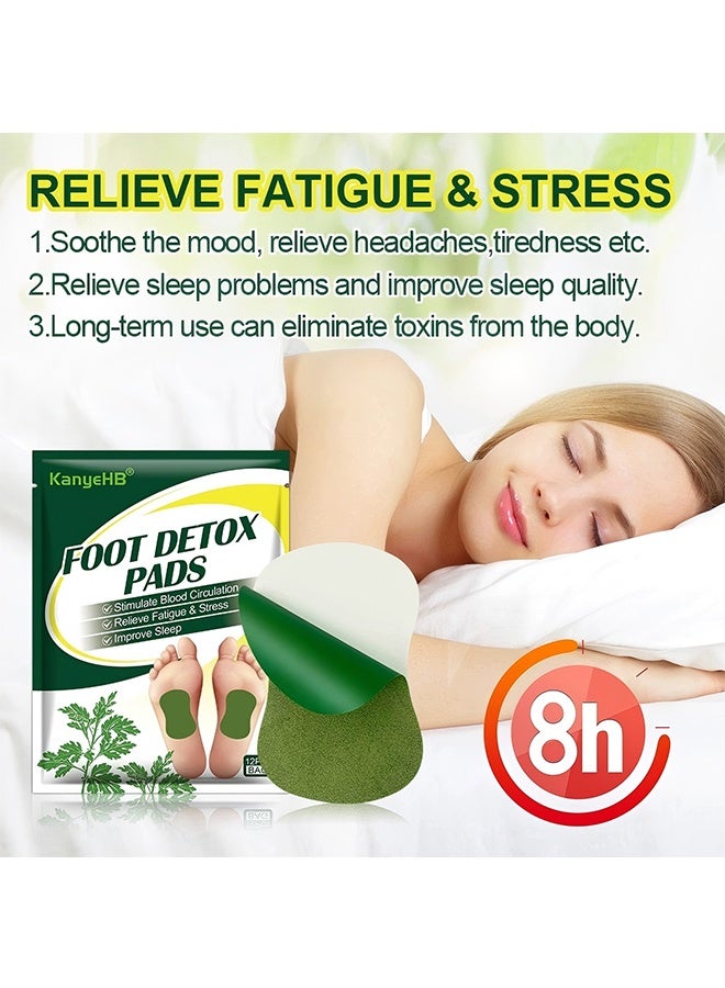 كاني إتش بي 12 رقعة من الخشب الأسيوي رقعة القدم الزنجبيل، تعزيز دورة الدم، تحسين جودة النوم، رقعة تخفيف آلام القدم -70x110MM. - Image 3