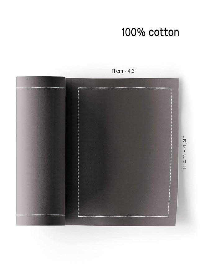 MY DRAP Cotton Cocktail Napkin - 4.5 x 4.5 in - 50 units per roll - Anthracite - Image 4