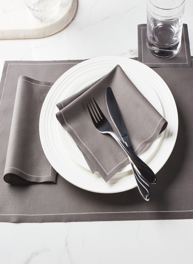 MY DRAP Cotton Cocktail Napkin - 4.5 x 4.5 in - 50 units per roll - Anthracite - Image 2