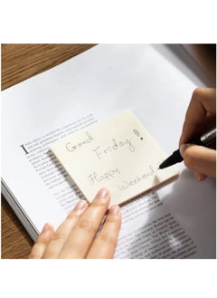 Deli 50-Sheet Semi-Transparent Milky White Sticky Notes 3x3 Inch Size  - Image 5