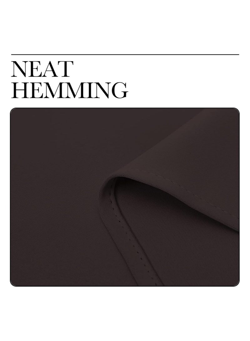 general Blackout curtains - Set of 2 blackout curtain panels with insulating rings for bedroom, living room (brown, 140 x 240 cm) - Image 3