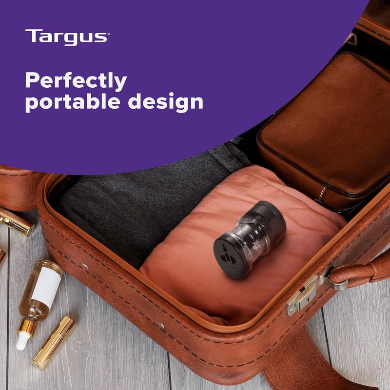 targus Universal Travel Adapter, International Plug Adapter, Travel Worldwide Power Adapters for Europe, UK, Asia, Africa, LAC, MENA, & USA, Travel Plug Adapter and Voltage Converter (APK01US1) - Image 5