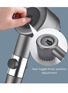 Excefore Shower Head, High Pressure Shower Head, High Pressure Remove Chlorine and Impurities, with 3 Spray Modes, Massages Scalp to anti Hairfall and Dry Skin, Grey  - Image 2