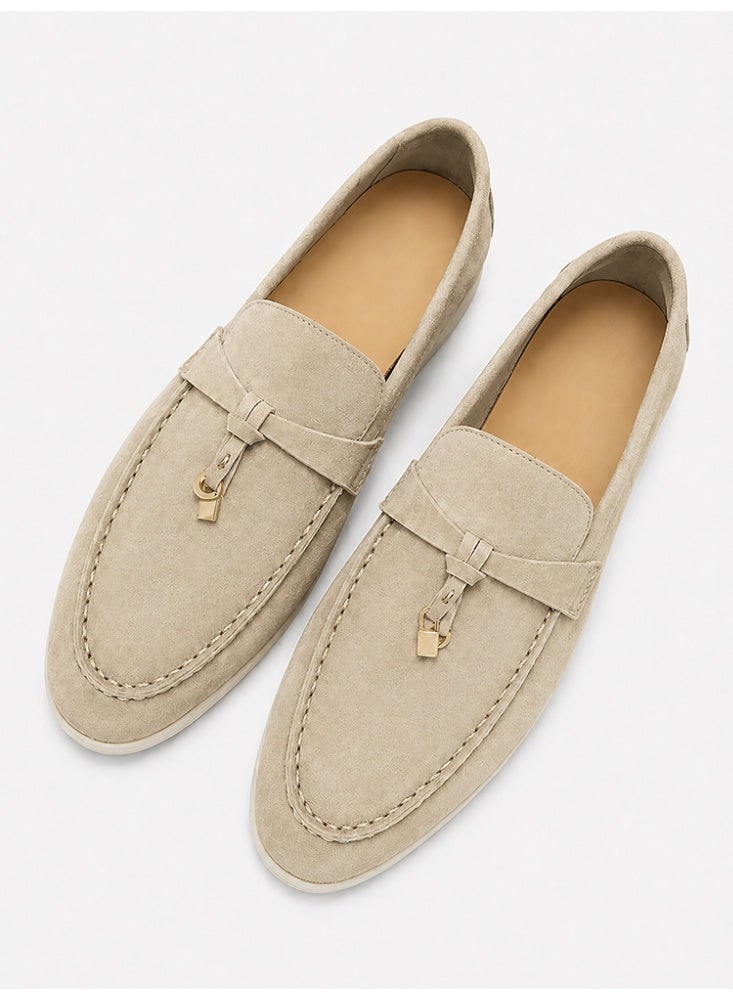 Women's Suede Loafers Slip On Flat Casual Office Daily Comfort Walking Shoes - Image 1