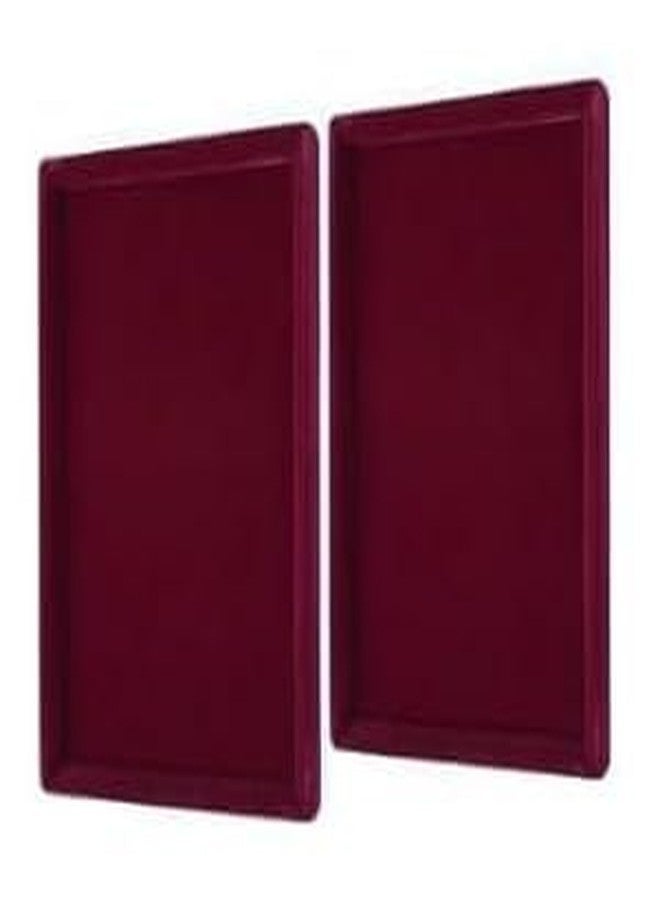 SENTONI Velvet Jewellery Finding Beading jewellery finding,15 * 12 PACK OF 2 Display organiser Jewelry cosmetic organizer Tray (MAROON-MAROON, 15x12 SIZE) - Image 3