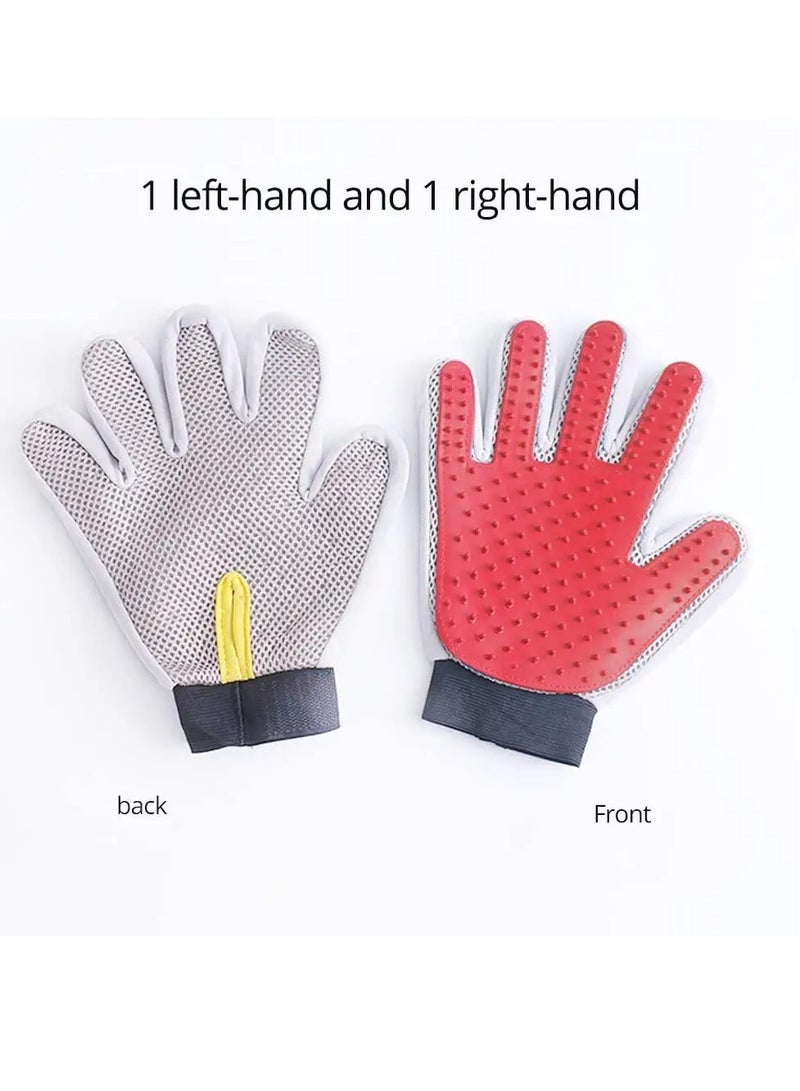 SYOSI Pet Grooming Gloves, Efficient Pet Hair Remover Massage Mitt, Deshedding Brush Gloves for Cats, Dogs, Rabbits and Horses, Pet Massage Long or Short Fur Bathing  - Image 5