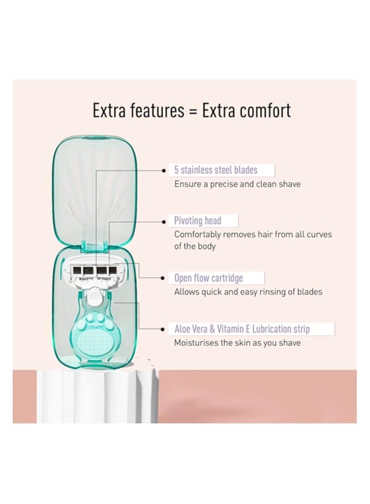 Sirona شفرات سيرونا 5 بلades ماكينة حلاقة إزالة الشعر للسفر المصغرة - Image 4