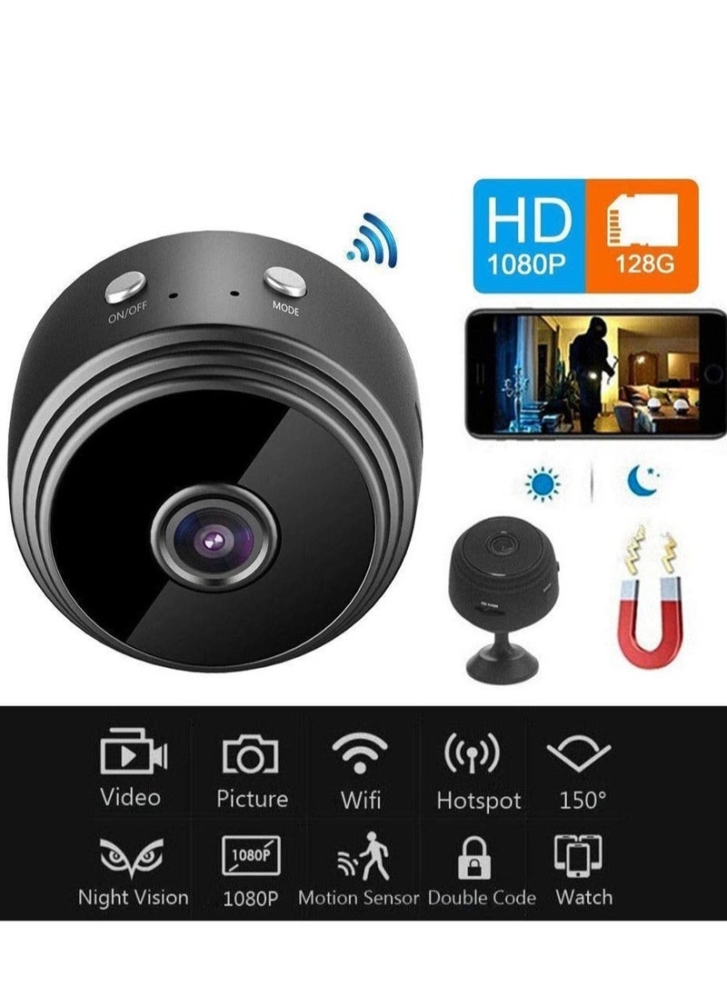 ELTRAZONE - Mini Hidden Camera WiFi Small Wireless Video Camera Full HD 1080P Night Vision Motion Sensor Support SD Card for iPhone Android Video Detection Security Nanny Surveillance Cam (Black) - Image 1