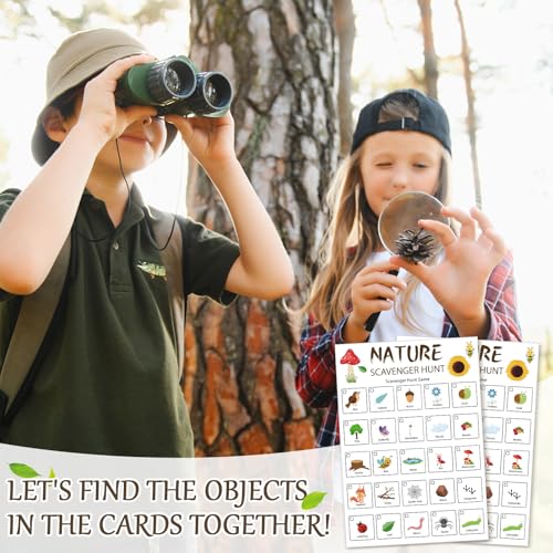 Hoolerry 30 Pcs Nature Scavenger Hunt for Kids Car Scavenger Hunt Cards Road Trip and Travel Activities Camping Games Outdoor Indoor Seek Activity for Kids Adults(Nature) - Image 4